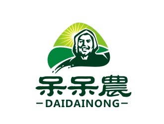 曾翼的呆呆農(nóng) 人物卡通LOGO設計logo設計