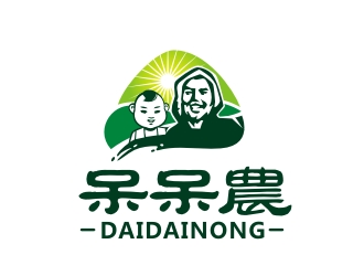 曾翼的呆呆農(nóng) 人物卡通LOGO設計logo設計