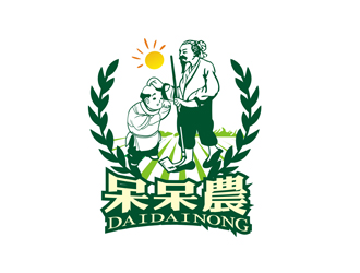 鄭國麟的呆呆農(nóng) 人物卡通LOGO設計logo設計