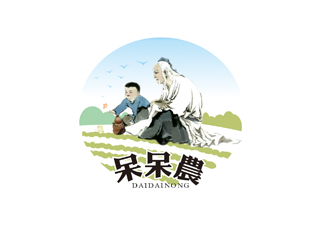 鄭國麟的呆呆農(nóng) 人物卡通LOGO設計logo設計