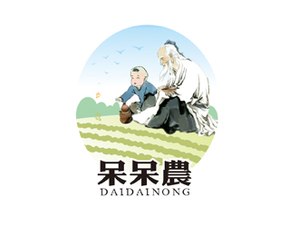 鄭國麟的呆呆農(nóng) 人物卡通LOGO設計logo設計