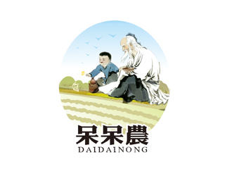 鄭國麟的呆呆農(nóng) 人物卡通LOGO設計logo設計