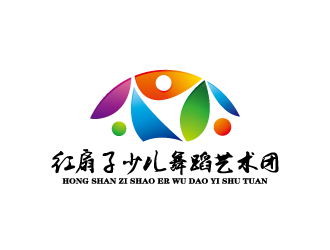 周金進(jìn)的紅扇子少兒舞蹈藝術(shù)團logo設(shè)計