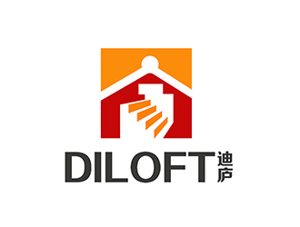 潘樂的迪廬；DILOFT 對稱標志logo設(shè)計
