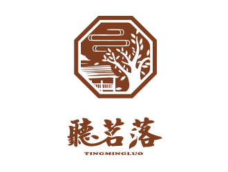 聽茗落普洱茶葉品牌logo設(shè)計(jì)logo設(shè)計(jì)