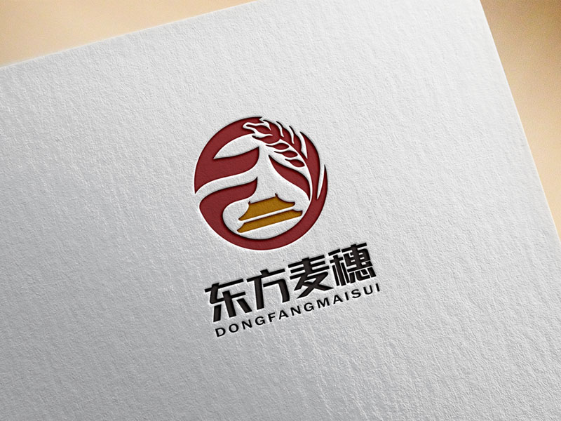 郭慶忠的白酒品牌，東方麥穗logo設(shè)計(jì)