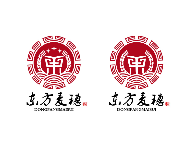 秦光華的白酒品牌，東方麥穗logo設(shè)計(jì)